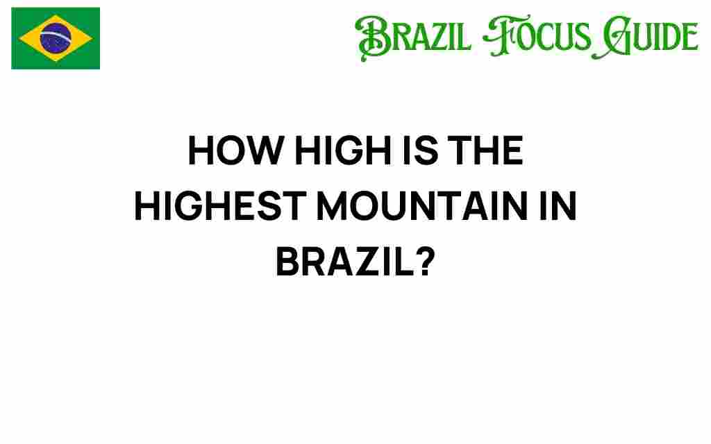 how-high-is-brazil-highest-mountain